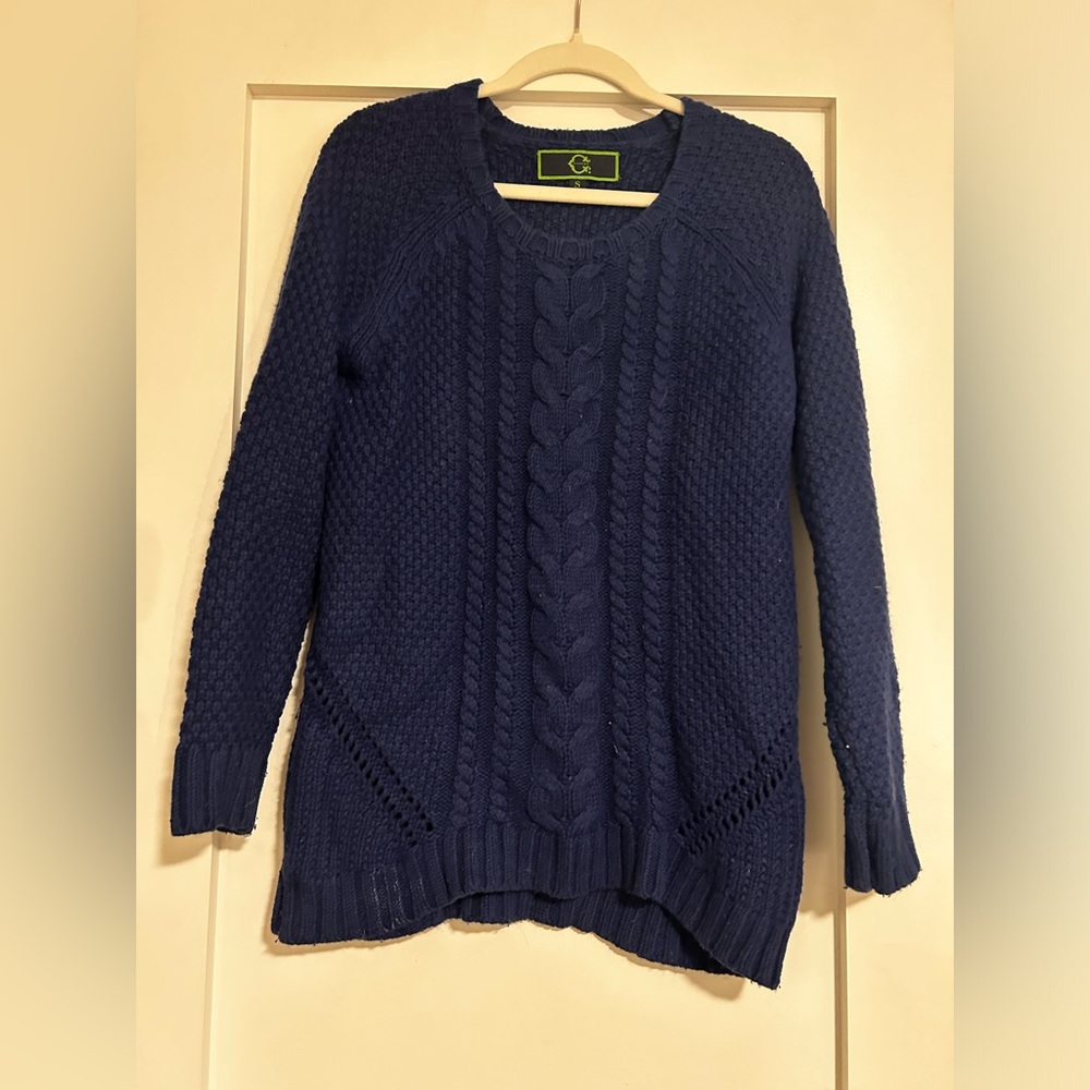 C. Wonder Deep Blue Cable Knit Sweater
